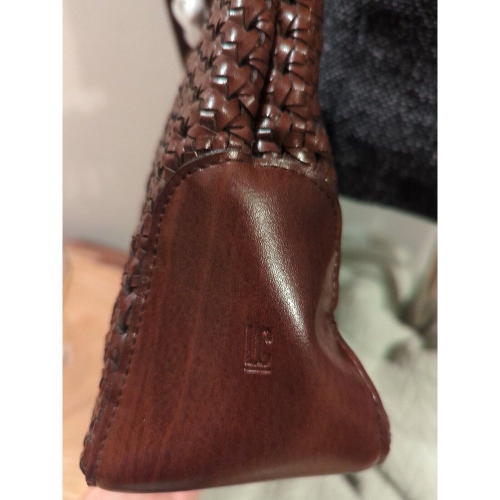VINTAGE Liz Claiborne Basket Weave Woven Brown Shoulder Purse Bag! - Picture 2 of 8